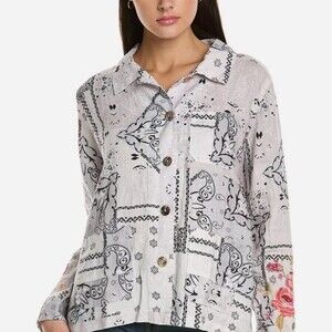 Johnny Was Biya JWLA 3JWorkshop Ashton Worker Bandana Jacket M
